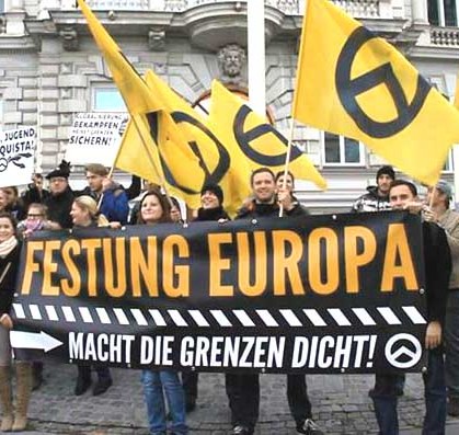 Demonstrasjon for festning Europa