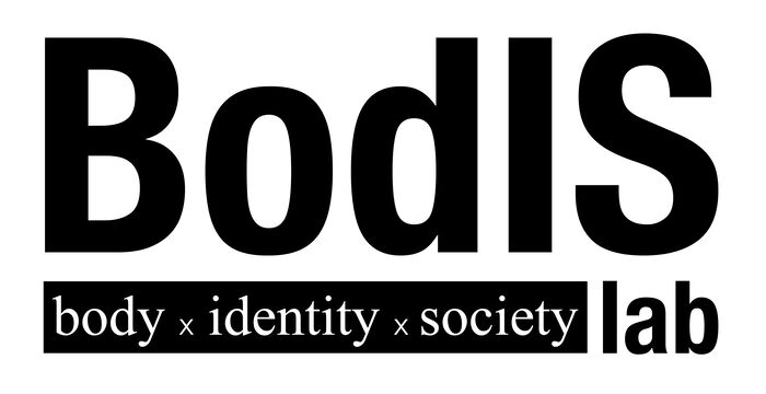 The research group's logo; "BodIS" in large font, and "body x identity x society lab" below.