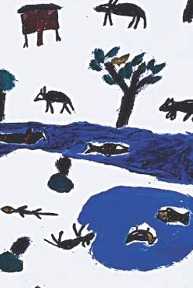 barnetegninger av dyr og natur